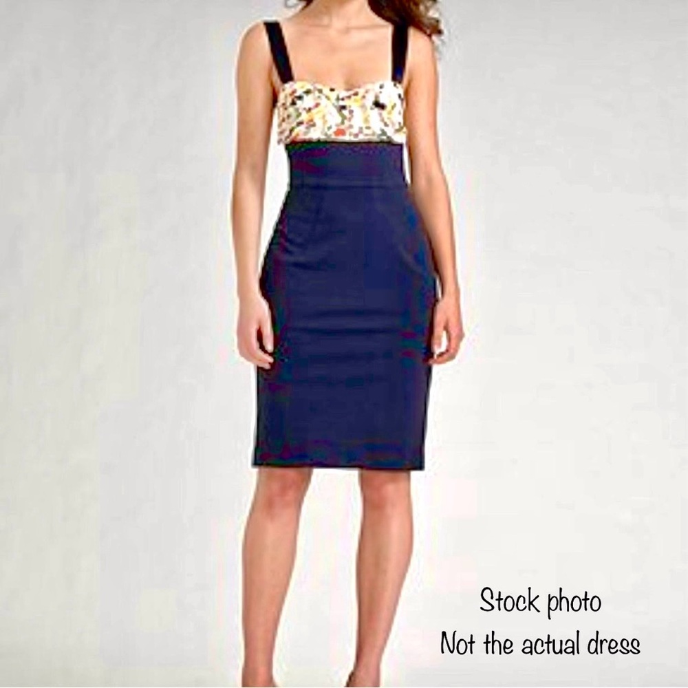 NWT DVF Diane von Furstenberg Size 6 Sleeveless Navy Blue Dress